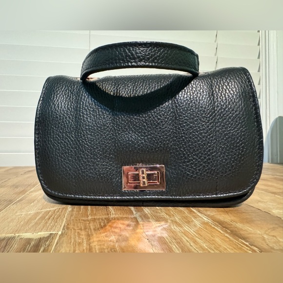 Black caviar leather rose gold hardware single flap designer bag by Virsa bag - Picture 9 of 10